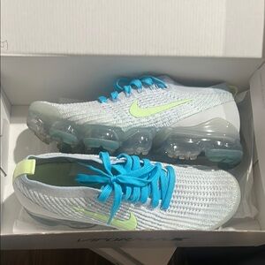 Nike Women's Vapor Mac Sneakers with Blue and Lime Accents